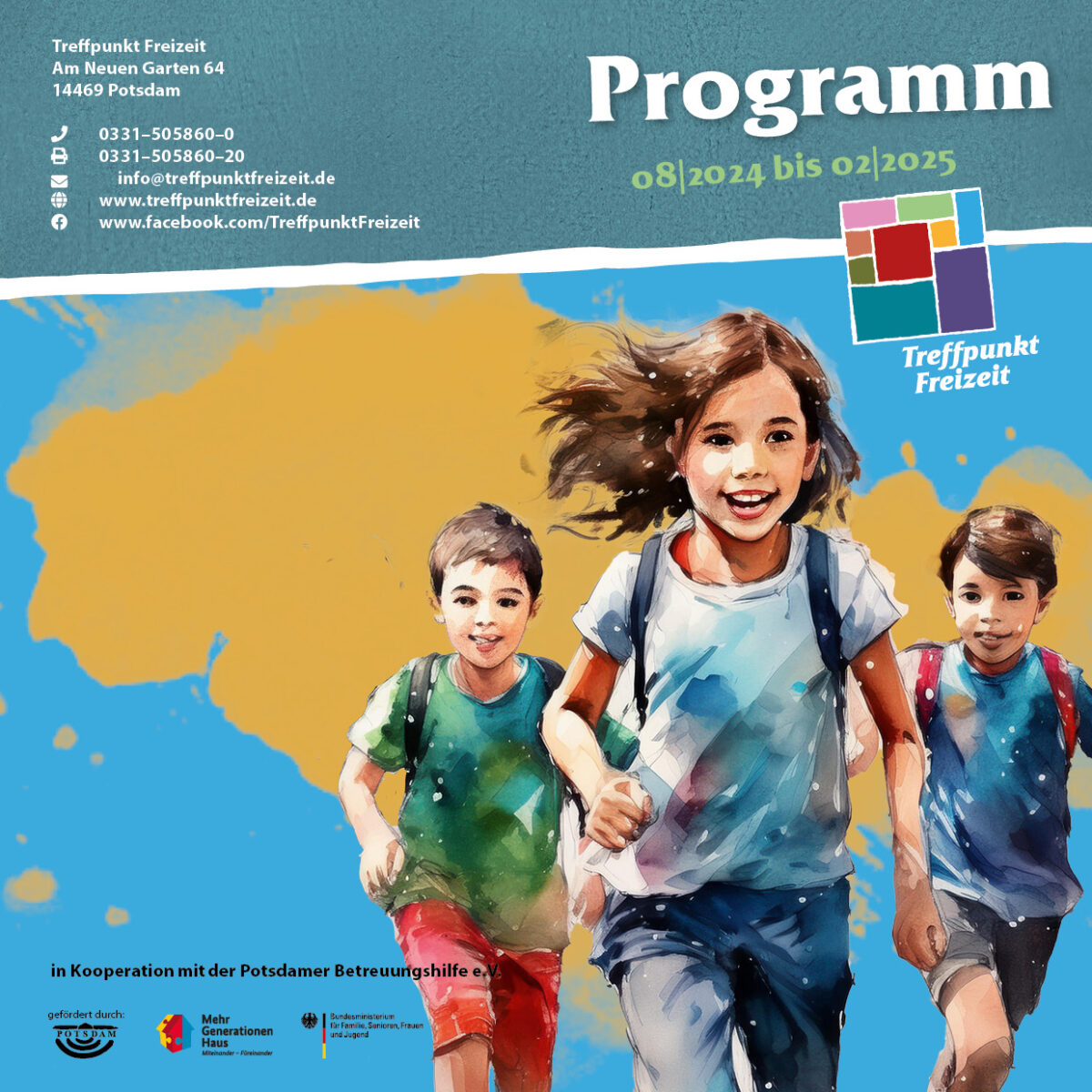 Cover des Programmheftes 2/2024 des Treffpunkt Freizeit Potsdam